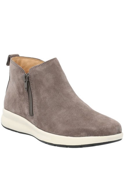 Botín Cuero Mujer Spinal Bootie Gris Hush Puppies