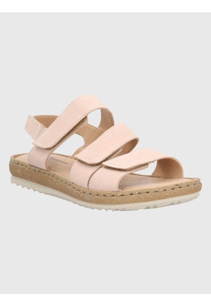 Sandalia Cuero Rosa Palido Mujer Apricot Hush Puppies