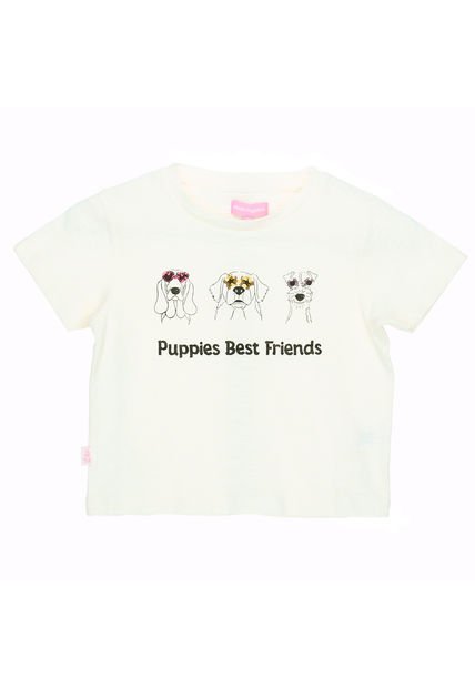 Polera M/C Niña Friends Blanco Hush Puppies