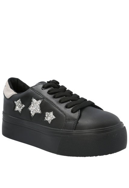 Zapatilla Cuero Niña Quens Negro Hush Puppies