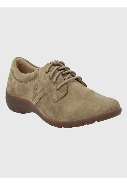 Zapato Cuero Verde Militar Mujer Rojam Hush Puppies