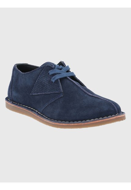 Zapato Cuero Azul Niño Lynton [30-35] Hush Puppies