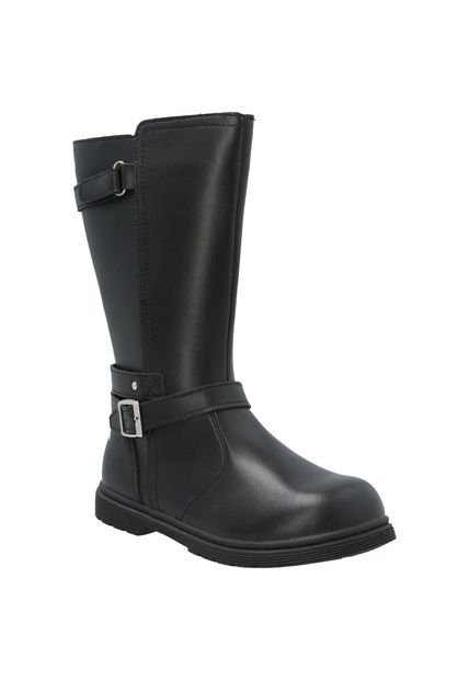 Bota Cuero Niña Lynox Negro Hush Puppies