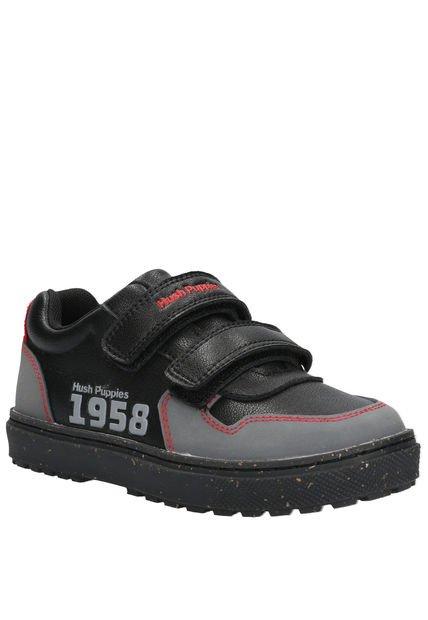 Zapatilla Cuero Niño Jets Negra Hush Puppies