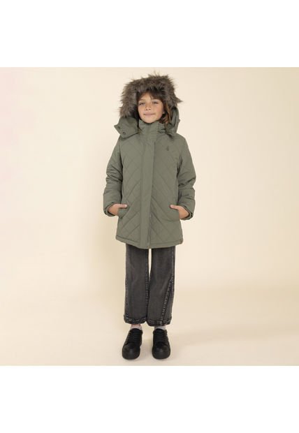 Parka Niña Peggy Verde Musgo Hush Puppies