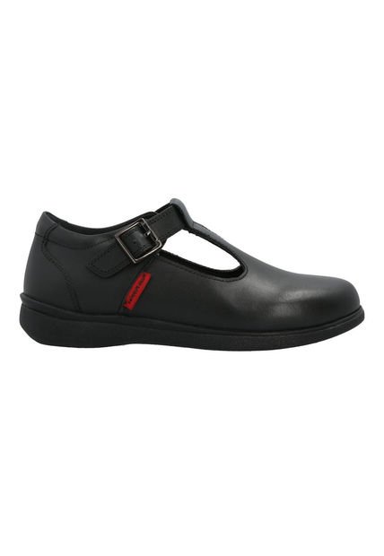 Guillermina Escolar Cuero Negra Niña Gigi Hush Puppies