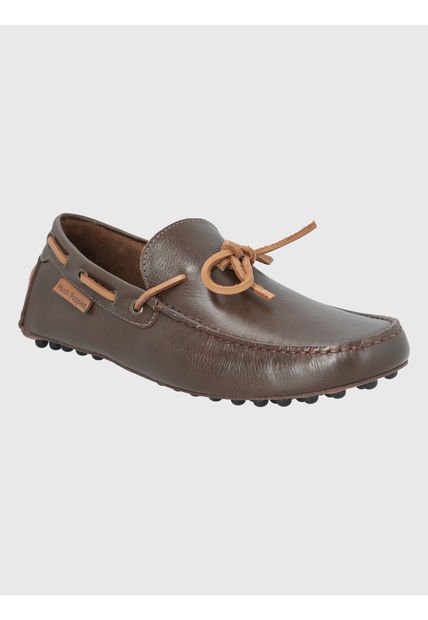 Mocasín Cuero Café Oscuro Hombre Oley Hush Puppies