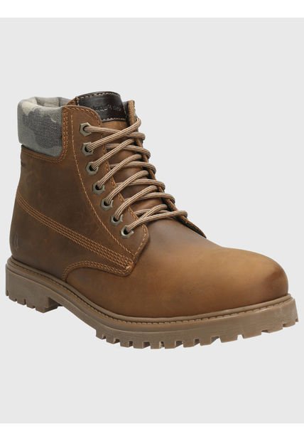 Botin Cuero Hombre Negam Café Hush Puppies