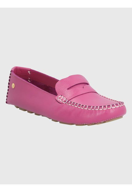 Mocasín Cuero Fucsia Mujer Domaso Hush Puppies