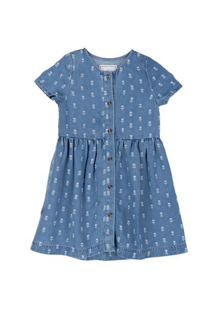 Vestido Niña Tulipan Celeste Hush Puppies