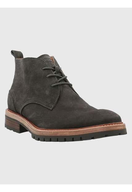 Botín Cuero Hombre Milvio Gris Oscuro Hush Puppies