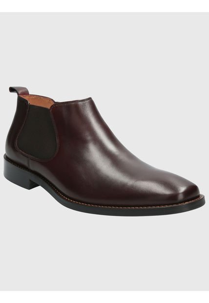 Botín Cuero Hombre Twist Burdeo Hush Puppies