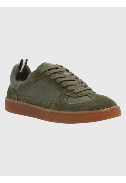 Zapatilla Cuero Mujer Dallas Verde Hush Puppies