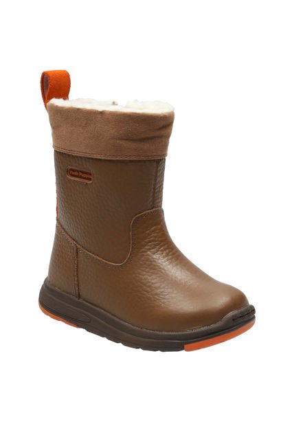 Bota Cuero Yuma Pro [19 - 25] Niño Café Hush Puppies