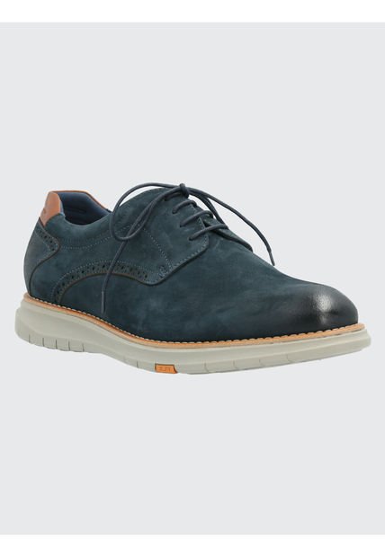 Zapato Cuero Hombre Nerio Azul Marino Hush Puppies