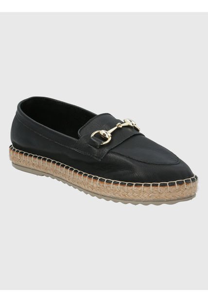 Alpargata Cuero Negro Mujer Edola Hush Puppies