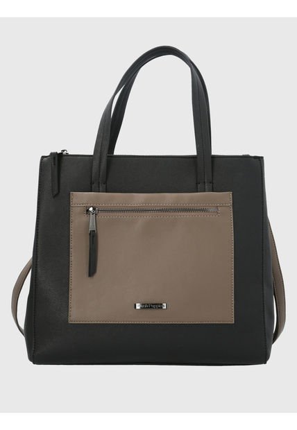 Cartera Ecocuero Negro Barker Tote Mujer Hush Puppies