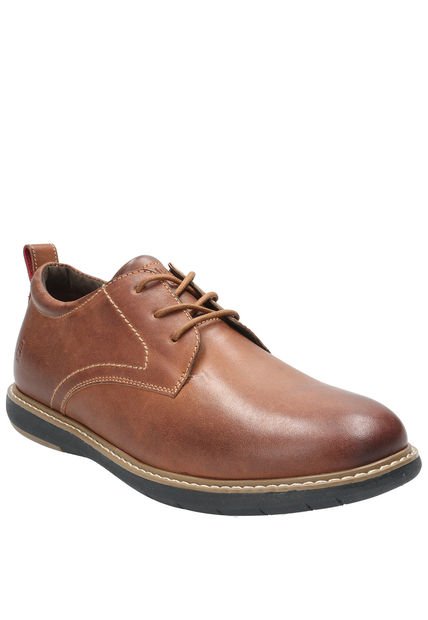 Zapato Cuero Hombre Bolo Café Hush Puppies