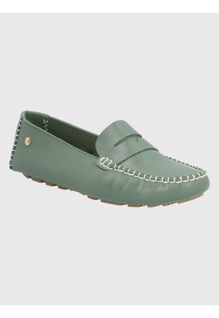 Mocasín Cuero Verde Mujer Domaso Hush Puppies