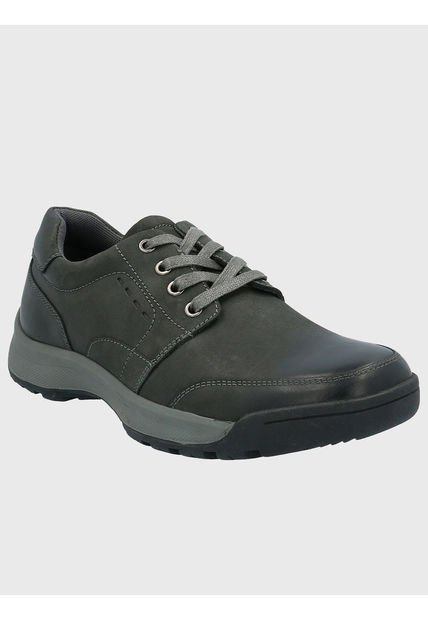 Zapato Cuero Hombre Duran Gris Hush Puppies