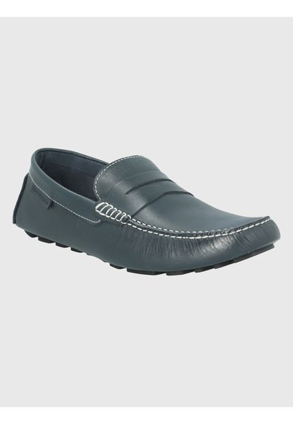 Mocasín Cuero Azul Oscuro Hombre Lotus Hush Puppies