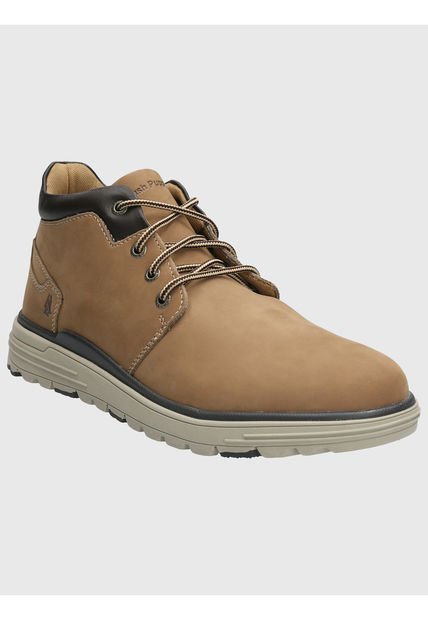 Botin Cuero Hombre William Beige Hush Puppies