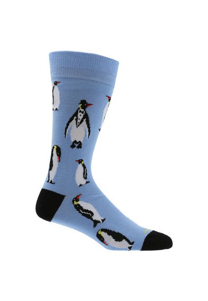 Calcetín Algodón Hombre Penguin Celeste Hush Puppies