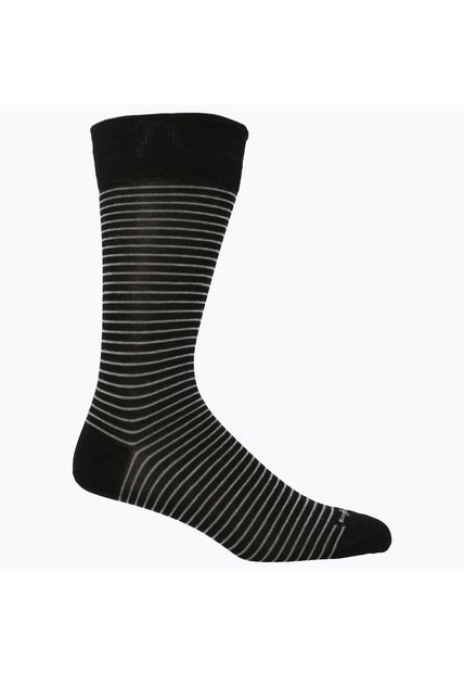 Calcetín Algodón Hombre D Stripes Negro Hush Puppies