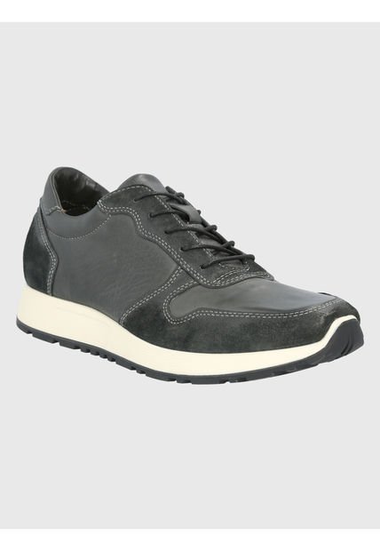 Zapatilla Cuero Negro Hombre Paramus Hush Puppies