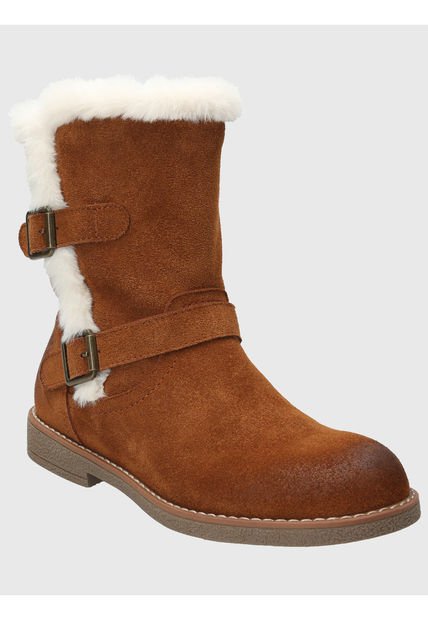 Botin Cuero Mujer Kiki Café Hush Puppies