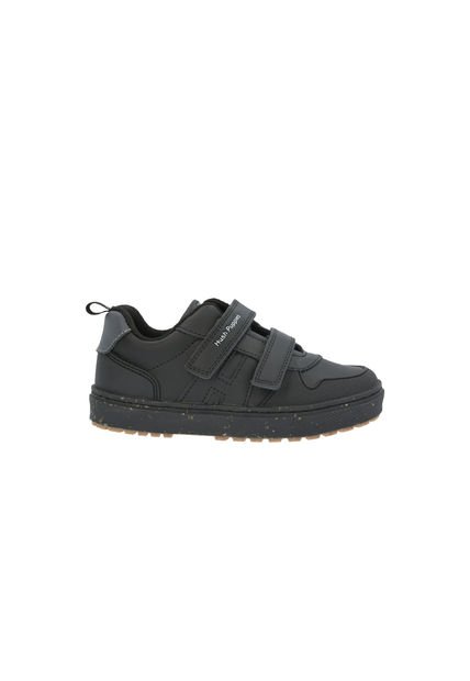 Zapatilla Velcr Escolar Oliver Negro Niño Hush Puppies