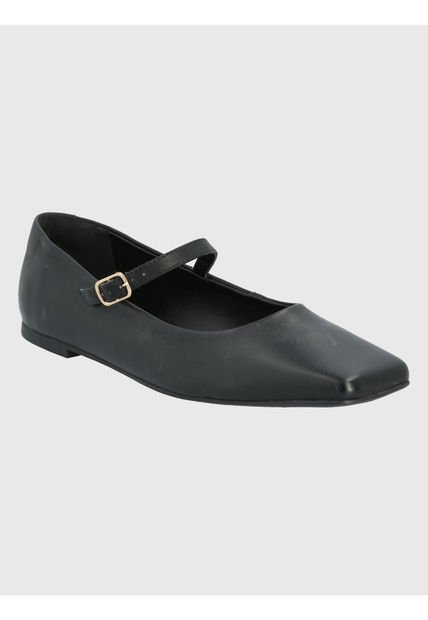 Zapato Cuero Negro Mujer Lovere Hush Puppies