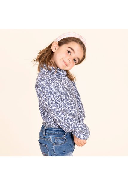 Polera M/L Niña Girasol Azul Hush Puppies