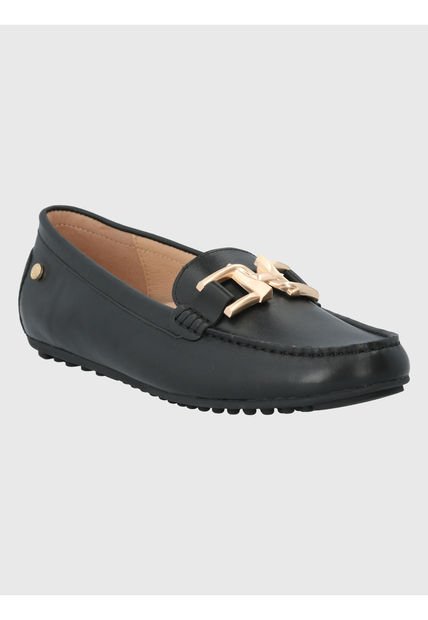 Mocasín Cuero Negro Mujer Lesquin Hush Puppies