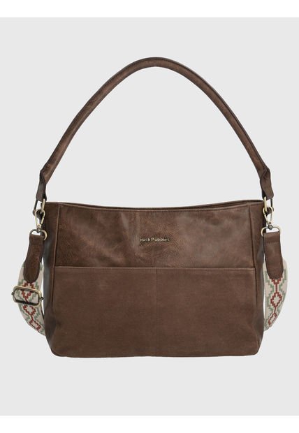 Cartera Ecocuero Café Laddler Bag Mujer Hush Puppies