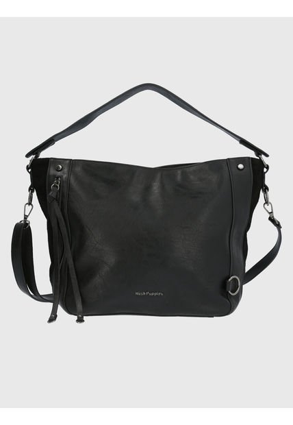 Cartera Ecocuero Negro Lovell Hobo Mujer Hush Puppies