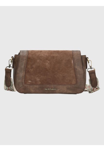 Cartera Ecocuero Café Luck Cross Mujer Hush Puppies