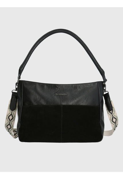 Cartera Ecocuero Negro Laddler Bag Mujer Hush Puppies