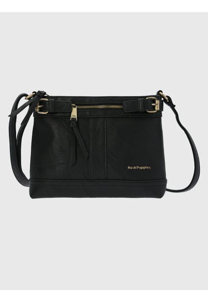 Cartera Ecocuero Negro Dunn Cross Mujer Hush Puppies