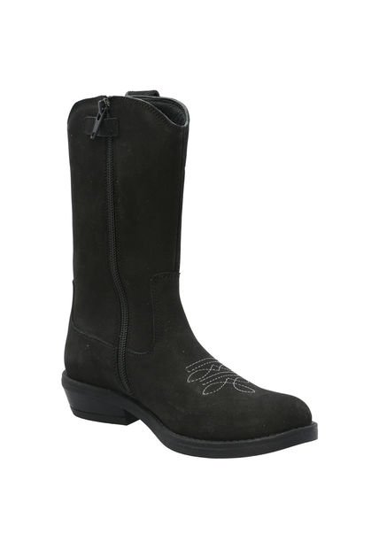 Bota Cuero Niña New Texas Negro Hush Puppies