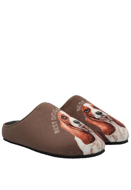 Pantufla Hombre Hp Slipper Basset Café Hush Puppies