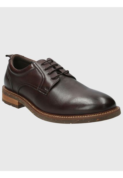 Zapato Cuero Hombre Hinton Café Hush Puppies