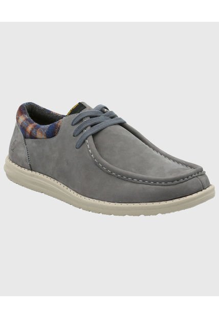 Zapato Cuero Hombre Bremen Azul Hush Puppies