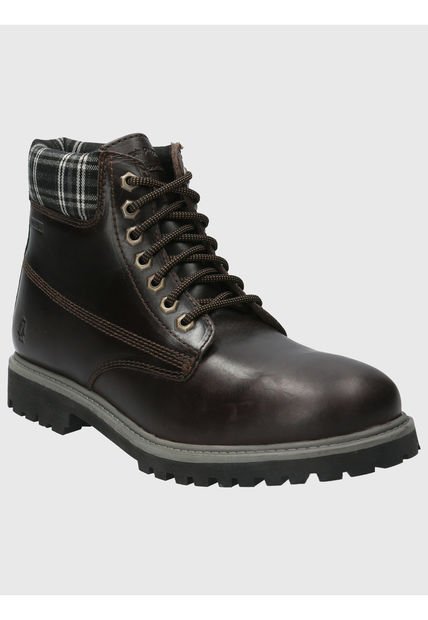 Botin Cuero Hombre Negam Café Hush Puppies