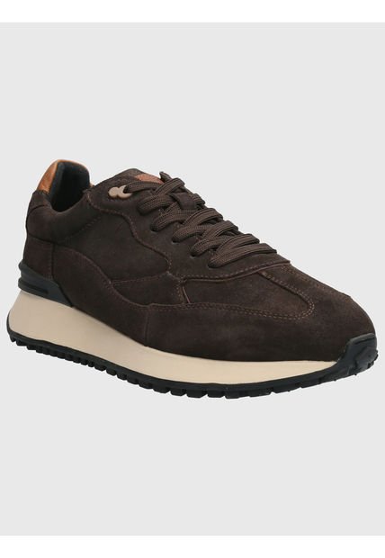 Zapatilla Cuero Hombre Gante Café Hush Puppies