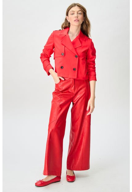 Impermeable (Trench) Liso Rojo IO