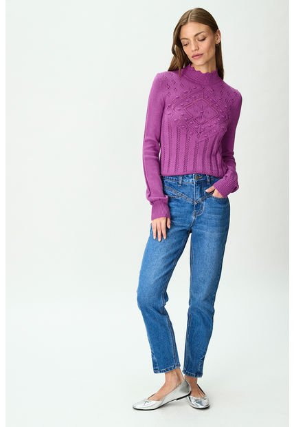 Sweater Liso Morado IO