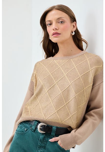 Sweater Liso Beige IO