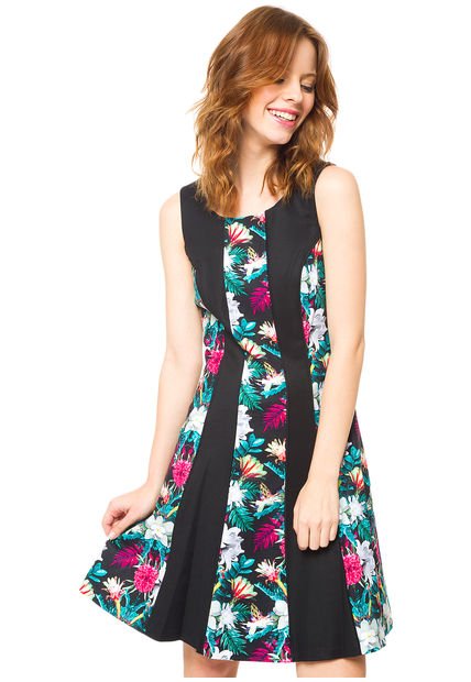 Vestido Estampado Negro iO