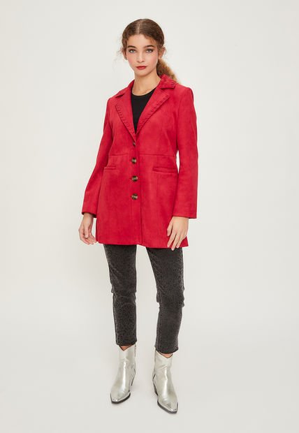 Impermeable (Trench) Liso Rojo IO